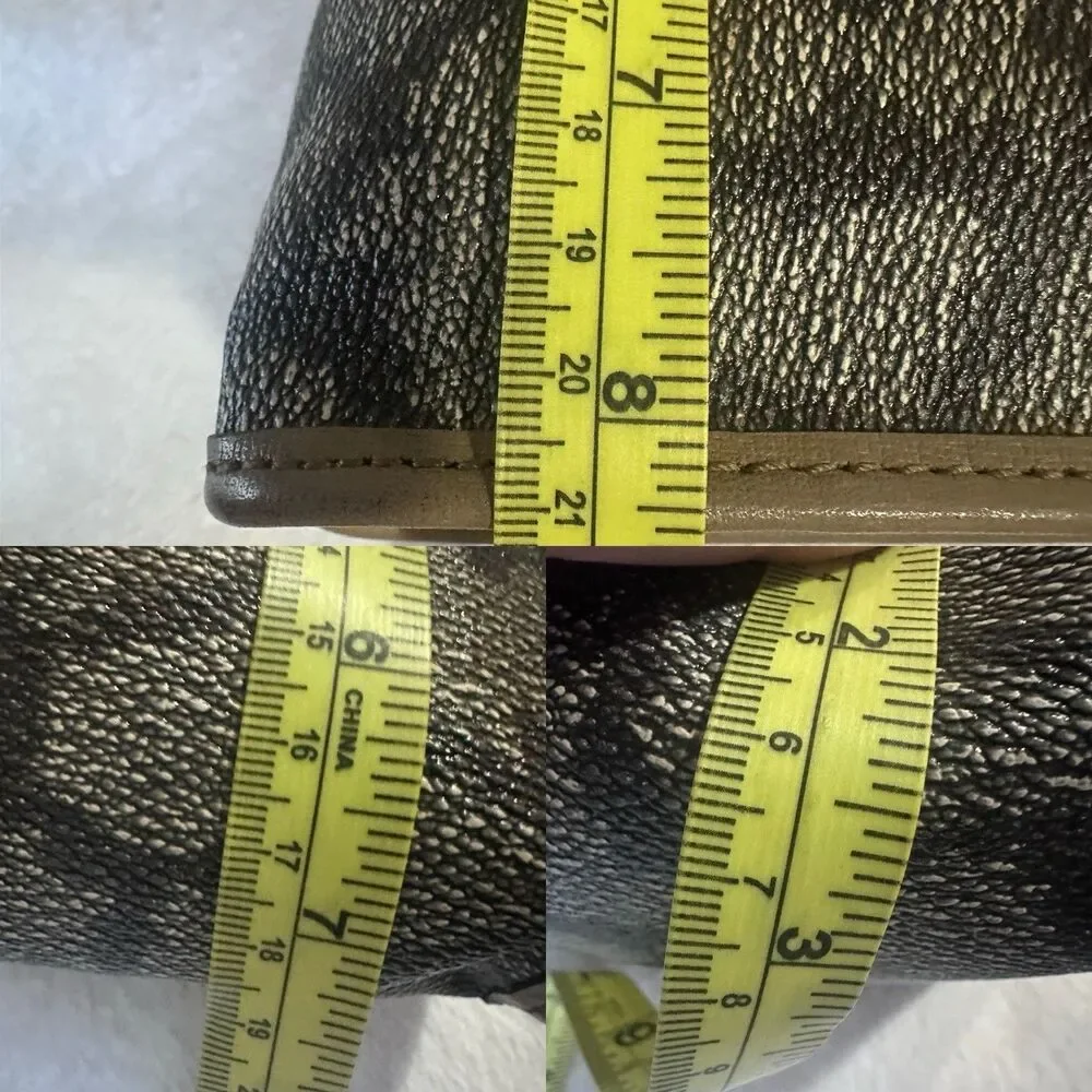Yves Saint Laurent gray leopard print PVC leather clutch bag pouch - Picture 13 of 14